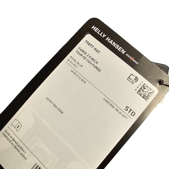 Helly Hansen Flame Resistant Fargo 2.0 Neck Gaiter, Blue, FR, Cat 2, Workwear - Picture 8 of 8